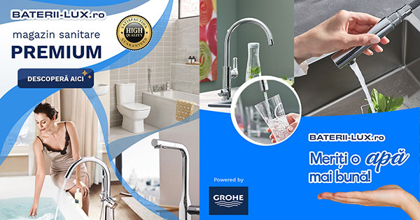 Baterii Lux cashback - cumpara obiecte sanitare, dusuri, baterii baie bucatarie si castiga bani online
