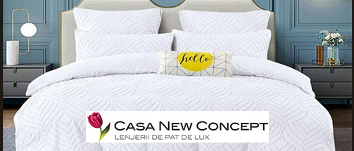 Casa New Concept cashback - cumpara lenjerii finet, bumbac satinat, pilote perne cuverturi si castiga bani online