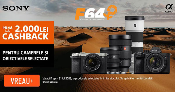 F64 cashback - cumpara aparate foto, obiective foto, audio video, camere foto si castiga bani online
