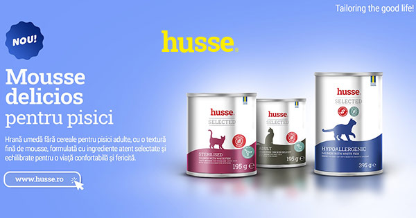 Husse cashback - cumpara hrana umeda si uscata pentru caini si pisici si castiga bani online