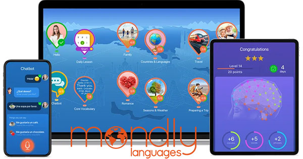 Mondly cashback - cumpara aplicatie invatare limbi stranie engleza germana spaniola si castiga bani online