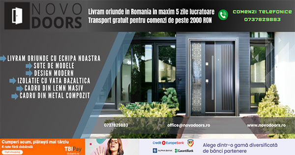 Novo doors cashback - cumpara usi de interior duble, usi de exterior duble metalice si castiga bani online